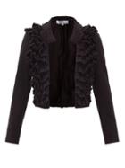 Matchesfashion.com Comme Des Garons Comme Des Garons - Ruffled Wool Jacket - Womens - Black