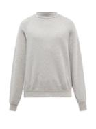 Les Tien - High-neck Brushed-back Cotton Sweatshirt - Mens - Grey
