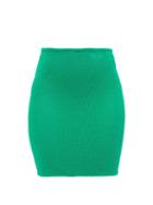 Hunza G - Crinkle-knit Skirt - Womens - Green