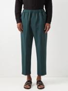 Albus Lumen - Nemus Wool-blend Twill Trousers - Mens - Green