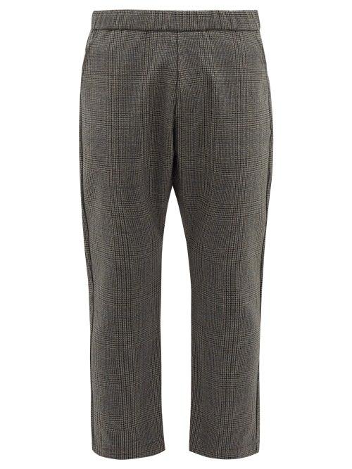 Matchesfashion.com Barena Venezia - Arenga Prince Of Wales Check Virgin Wool Trousers - Mens - Grey Multi