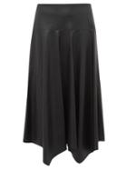 Matchesfashion.com Rebecca Taylor - Faux Leather Midi Skirt - Womens - Black