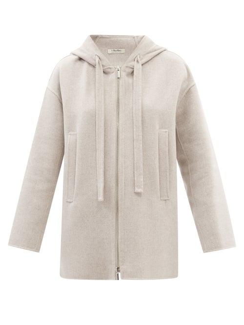 S Max Mara - Hoodie Cardigan - Womens - Light Grey