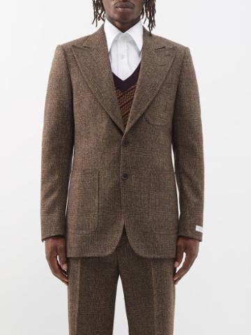 Ben Cobb X Tiger Of Sweden - Wool Tweed Blazer - Mens - Dark Brown