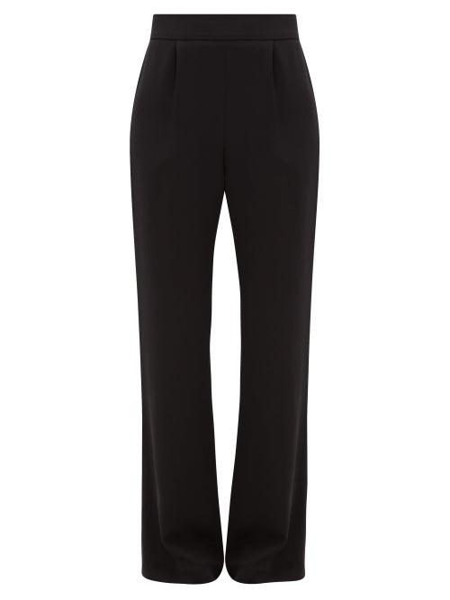 Matchesfashion.com La Collection - Gabrielle Wide-leg Silk-crepe Trousers - Womens - Black