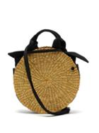 Matchesfashion.com Muu - Rosie Circular Woven Elephant Grass Bag - Womens - Black Multi