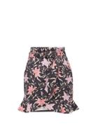 Matchesfashion.com Isabel Marant - Roani Floral-print Cotton-canvas Wrap Skirt - Womens - Black Multi