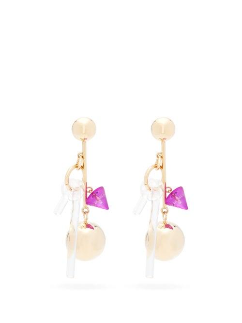 Matchesfashion.com Colville - Cluster Ball-drop Earrings - Womens - Gold