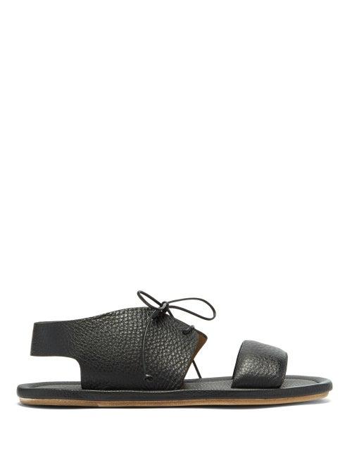 Matchesfashion.com Marsll - Cornice Grained-leather Sandals - Mens - Black