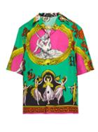 Matchesfashion.com Versace - Classical Print Short Sleeved Shirt - Mens - Multi