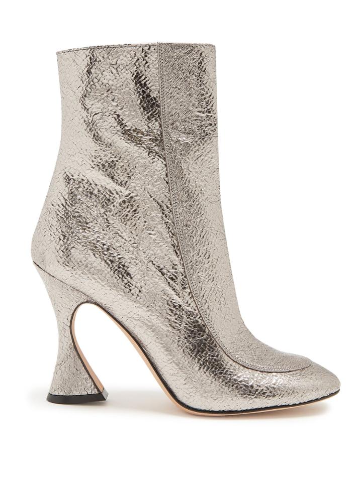 Sies Marjan Emma Crinkled-leather Ankle Boots