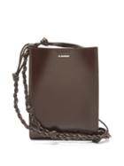 Jil Sander - Tangle Small Braided-strap Leather Shoulder Bag - Womens - Dark Brown