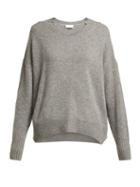 Matchesfashion.com Allude - Crew Neck Cashmere Sweater - Womens - Dark Grey
