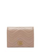 Gucci - Gg Marmont Quilted-leather Wallet - Womens - Nude