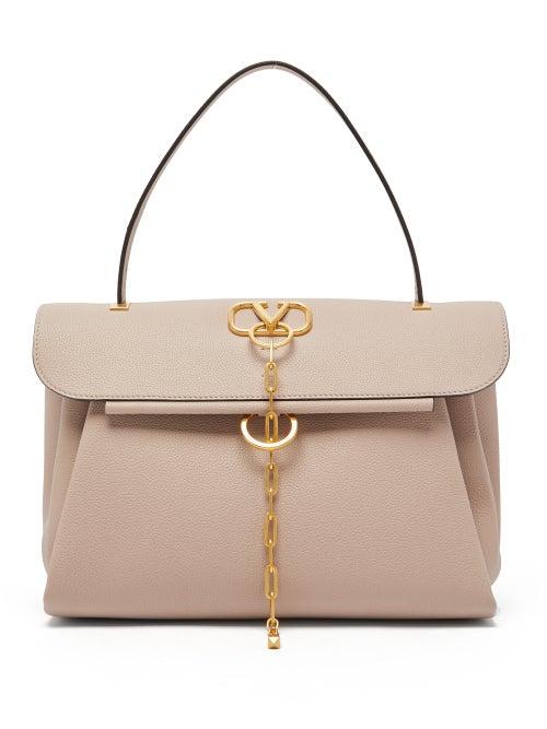 Matchesfashion.com Valentino - V Chain Medium Leather Bag - Womens - Nude