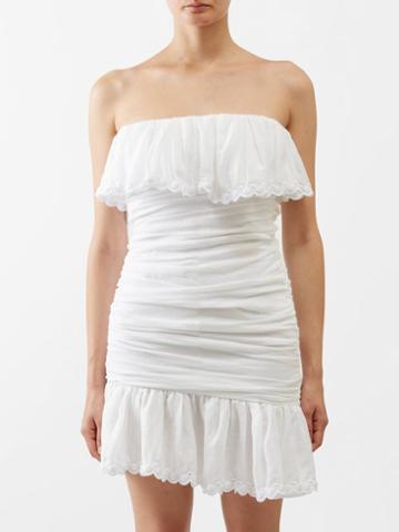 Isabel Marant - Oxani Ruffle-bandeau Mini Dress - Womens - White