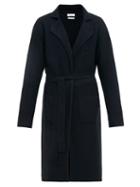 Matchesfashion.com Deveaux - Belted Cashmere Coat - Mens - Navy
