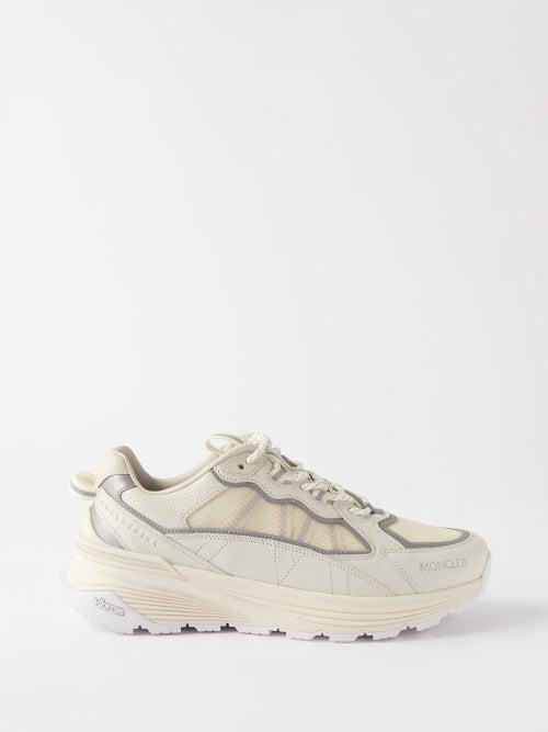 Moncler - Lite Runner Leather Trainers - Mens - White