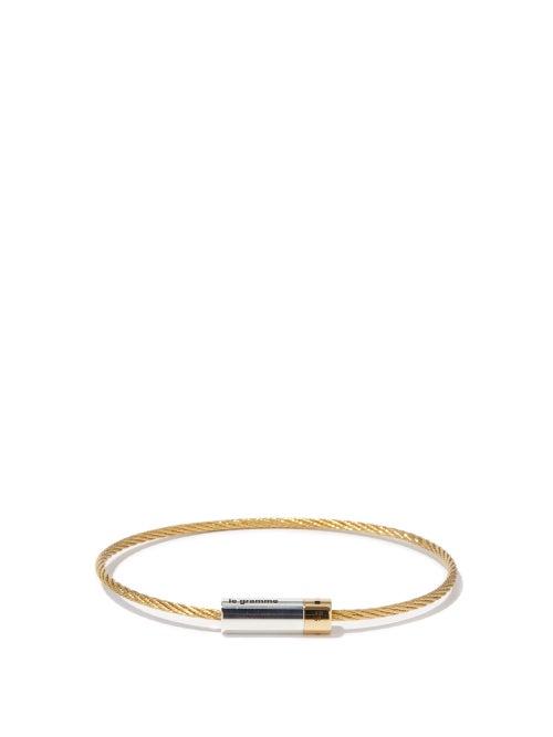 Matchesfashion.com Le Gramme - 9g Cable 18kt Gold Bracelet - Mens - Gold