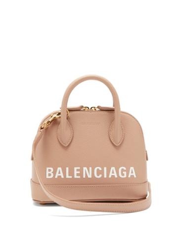 Matchesfashion.com Balenciaga - Ville Xxs Leather Cross Body Bag - Womens - Nude