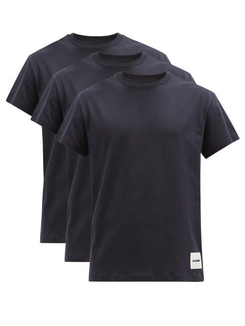 Jil Sander - Pack Of Three Cotton-jersey T-shirts - Mens - Blue