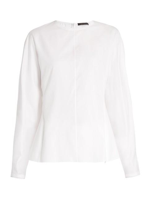 The Row Galo Balloon-sleeved Cotton Blouse