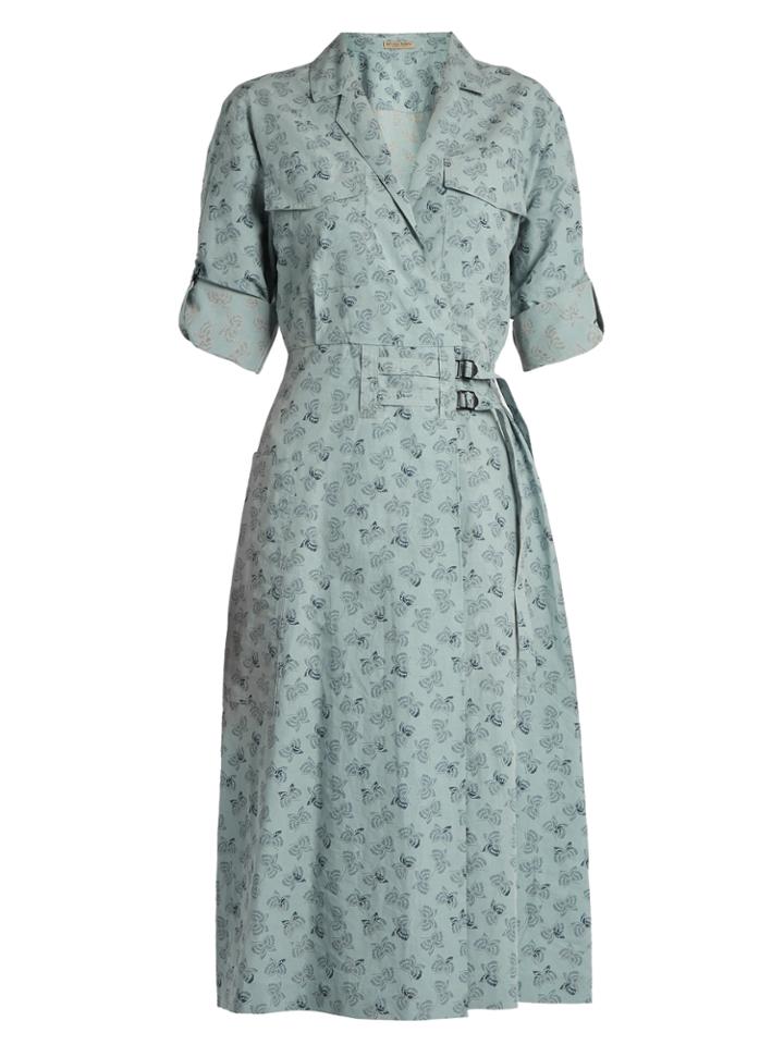 Bottega Veneta Butterfly-print Cotton-blend Dress