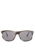 Matchesfashion.com Tom Ford Eyewear - Square Frame Sunglasses - Mens - Grey