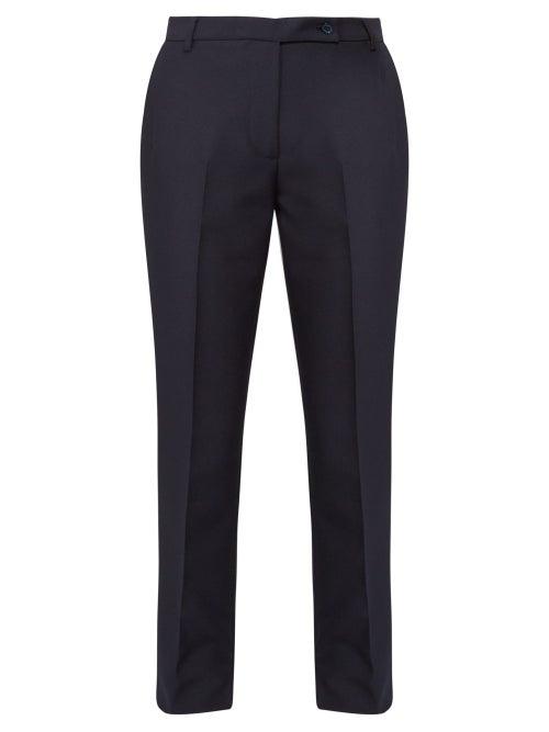 Matchesfashion.com Golden Goose - Venice Slit Cuff Twill Trousers - Womens - Navy