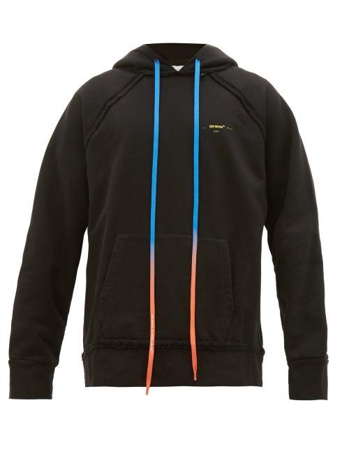 Matchesfashion.com Off-white - Diagonal Arrows Oversized Cotton Jersey Sweatshirt - Mens - Black Yellow