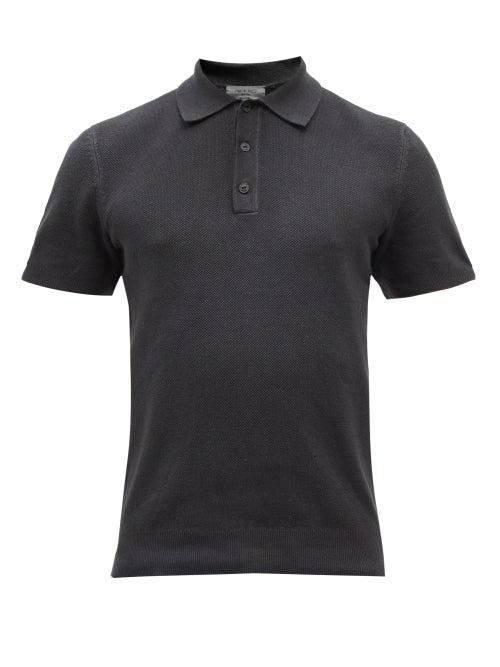 Rag & Bone - Cotton-blend Piqu Polo Shirt - Mens - Dark Grey