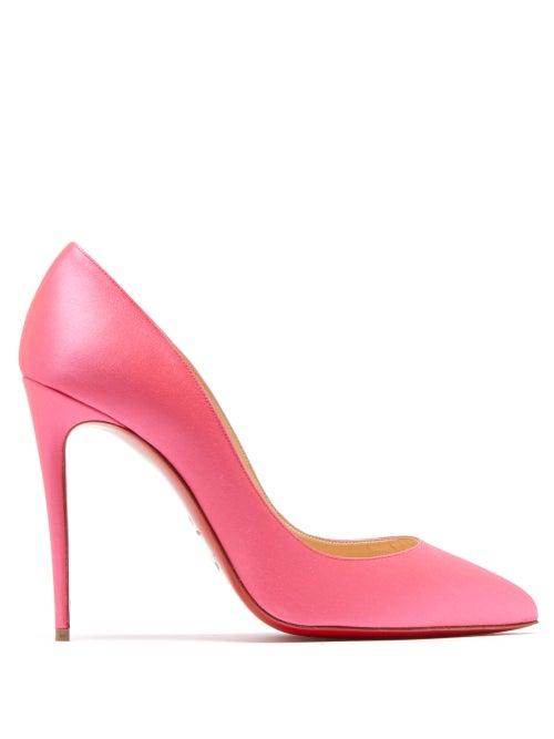 Matchesfashion.com Christian Louboutin - Pigalle Follies 100 Satin Pumps - Womens - Fuchsia