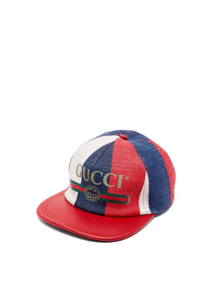 Gucci Logo-embellished Linen Baseball Cap