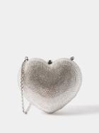 Judith Leiber - L'amour Petit Caur Crystal Heart Clutch - Womens - Silver