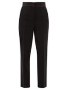 Matchesfashion.com Etro - Torbay High Rise Wool Tapered Trousers - Womens - Black
