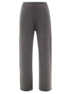 Matchesfashion.com Raey - Wide-leg Organic-cashmere Knitted Trousers - Womens - Charcoal