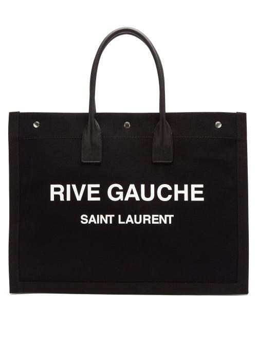 Matchesfashion.com Saint Laurent - Neo Logo-print Canvas Tote Bag - Womens - Black Multi