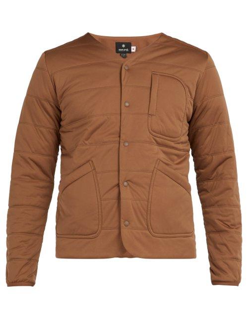 Matchesfashion.com Snow Peak - Flex Quilted Jersey Cardigan - Mens - Brown