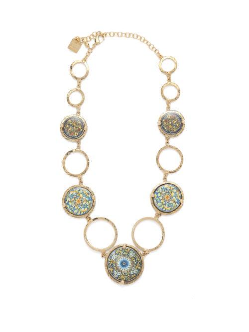Matchesfashion.com Rosantica By Michela Panero - Sicilia Tile Necklace - Womens - Multi