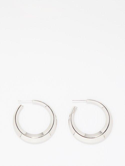 Saint Laurent - Small Hoop Earrings - Womens - Silver