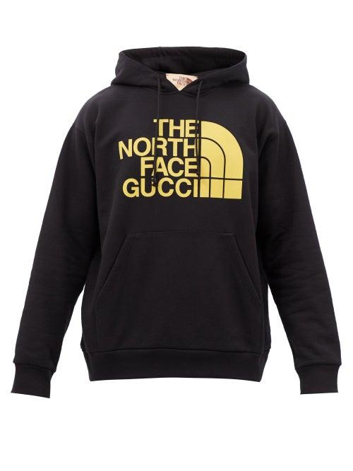 Gucci - X The North Face Cotton-jersey Hooded Sweatshirt - Mens - Black Yellow
