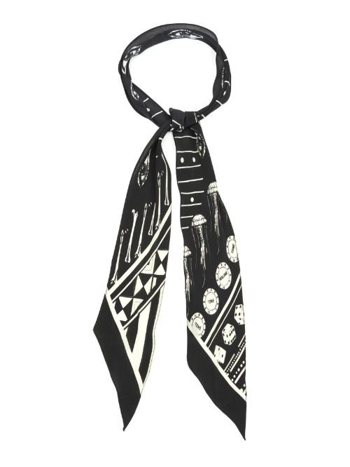 Rockins Paisley Eyes-print Super-skinny Silk Scarf