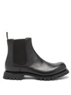 Matchesfashion.com Gucci - Kyra Web-stripe Leather Chelsea Boots - Mens - Black
