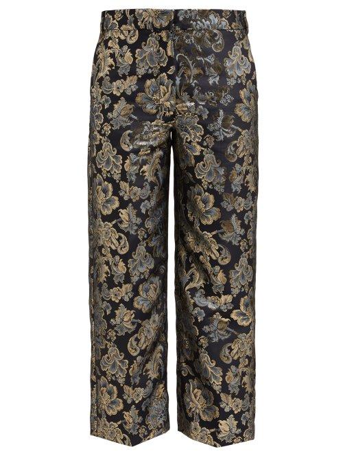 Matchesfashion.com S Max Mara - Vera Trousers - Womens - Navy Multi