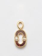 Viltier - Magnetic Twist Lapis, Bulls-eye & Gold Pendant - Mens - Yellow Gold
