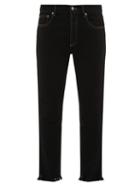 Matchesfashion.com Givenchy - Ripped Hem Slim Leg Jeans - Mens - Black