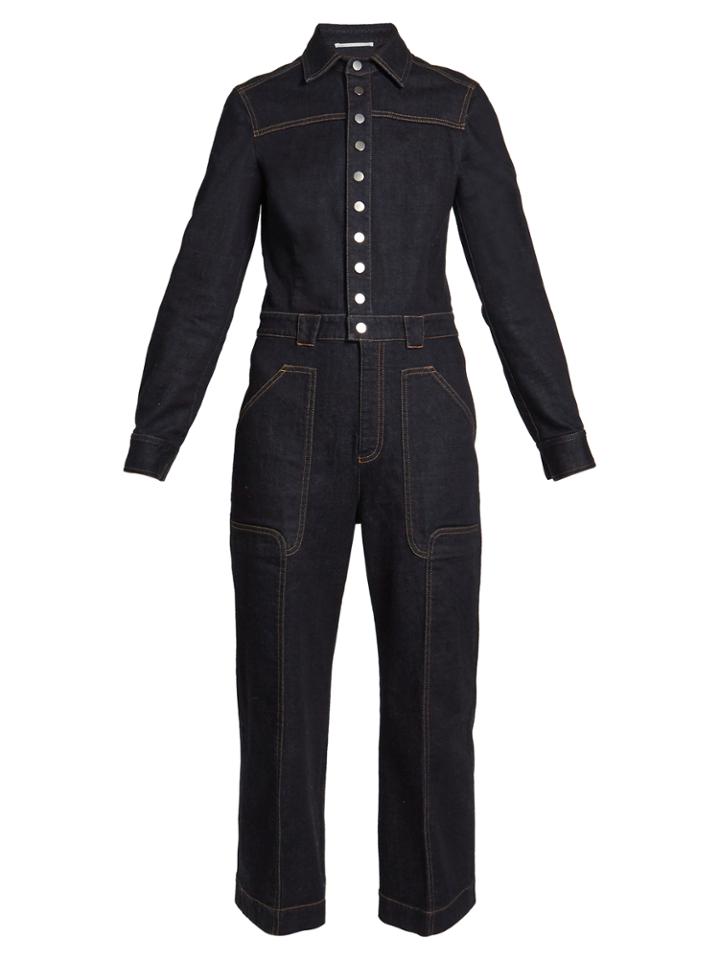 Stella Mccartney Aio Point-collar Wide-leg Jumpsuit