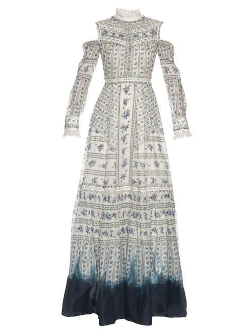 Erdem Sabine Hill Garden-print Gown