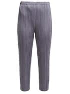 Matchesfashion.com Pleats Please Issey Miyake - Pleated Cropped Trousers - Womens - Mid Grey