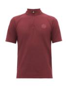 Matchesfashion.com Iffley Road - Sidmouth Half Zip Piqu T Shirt - Mens - Burgundy